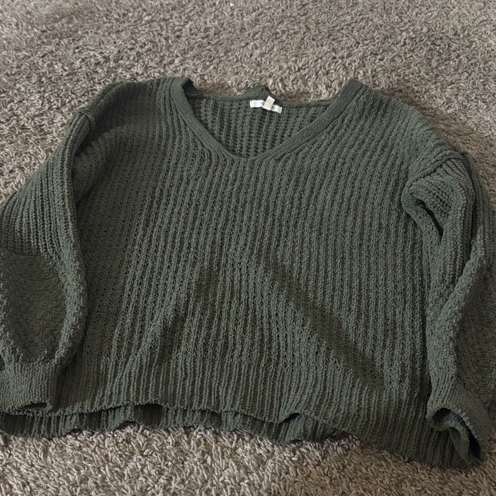 Maurices Deep Green V-Neck Sweater